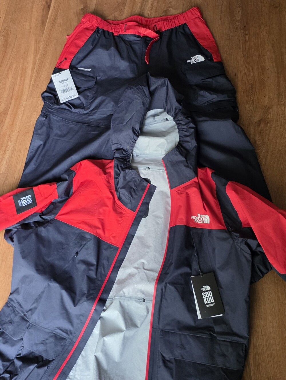 The North Face Undercover Soukuu Men’s Black & Red Jacket And Pants Nwot
